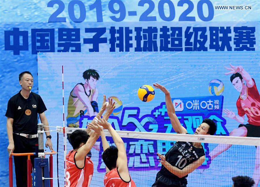(SP)CHINA-QINHUANGDAO-VOLLEYBALL-MEN'S LEAGUE-HENAN VS FUJIAN(CN)
